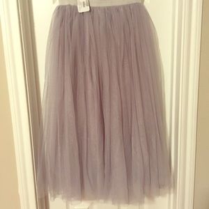 Full length gray tulle skirt/ size large/ OBO